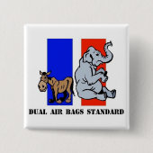 DUAL AIR BAGS STANDARD POLITIEKE BUTTON DEMOCRAT (Voorkant)