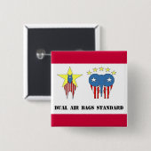 DUAL AIR BAGS STANDARD POLITIEKE BUTTON DEMOCRAT (Voorkant /achterkant)