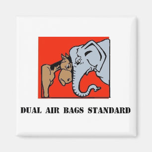 DUAL AIR BAGT STANDARD POLITIEKE MAGNET DEMOCRAT