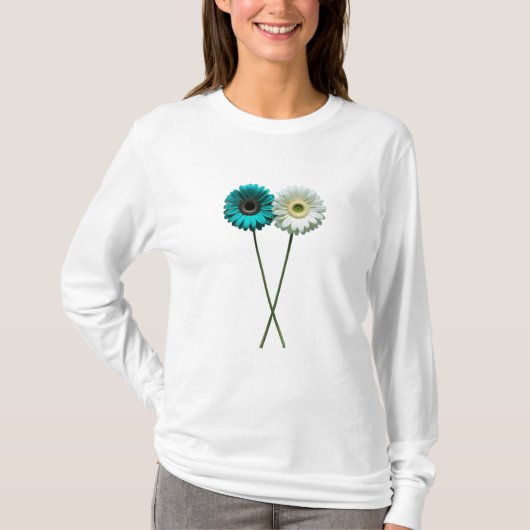 Dual Bloom Silent Balance Paired Petals Two in Sti T-shirt (Voorkant)