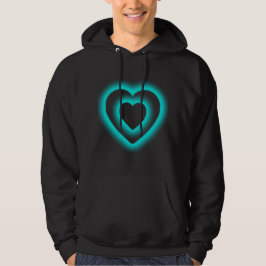 Dual Blue Heart Symbool Design Hoodie