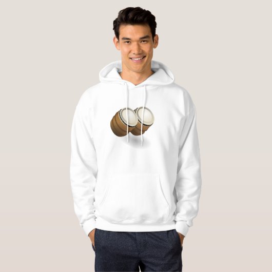 Dual Bongos Mannen Hoodie (Voorkant volledig)