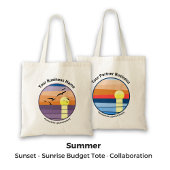 Dual Brand Sunset/Sunrise Promo Collaboration Tote Bag