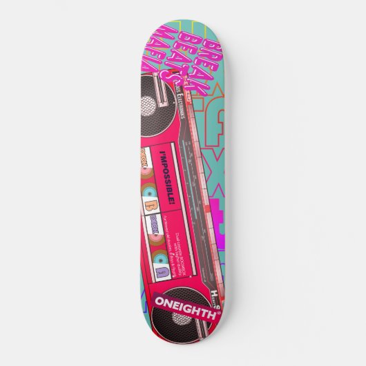 Dual cassette boombox スケートボード persoonlijk skateboard (Voorkant)