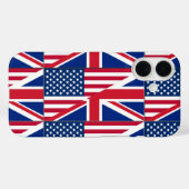 Dual Citizen American & British Flag Case-Mate iPhone Case (Achterkant (horizontaal))