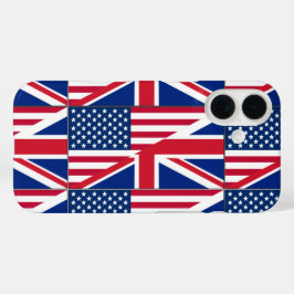 Dual Citizen American & British Flag iPhone 16 Hoesje