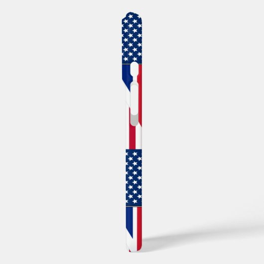 Dual Citizen American & British Flag Case-Mate iPhone Case (Achterkant / Links)