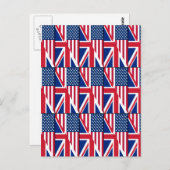 Dual Citizen Amerikaanse & Britse vlag Briefkaart (Voorkant / Achterkant)