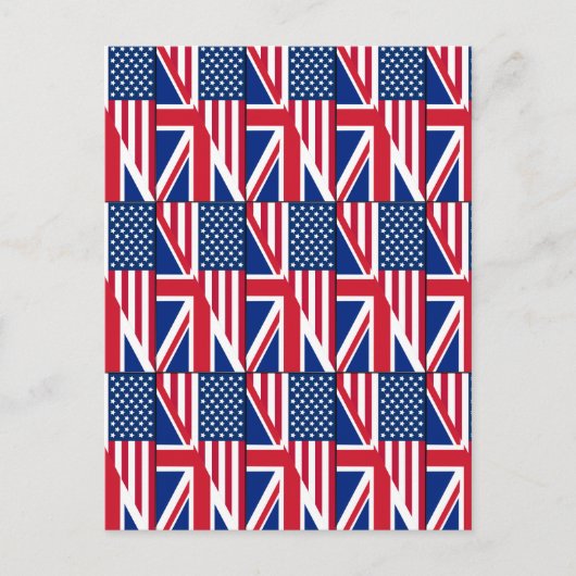 Dual Citizen Amerikaanse & Britse vlag Briefkaart (Voorkant)