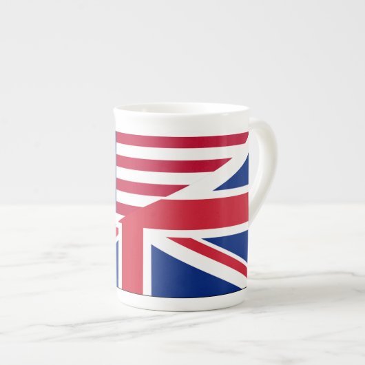 Dual Citizen Amerikaanse & Britse vlag China Mok (Voorkant rechts)