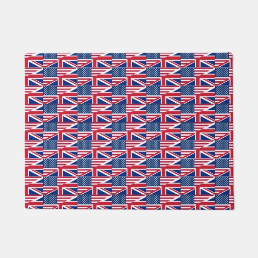 Dual Citizen Amerikaanse Britse vlag deurmat (Voorkant)