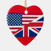 Dual Citizen Amerikaanse & Britse vlag Ornament (Rechts)
