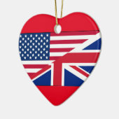 Dual Citizen Amerikaanse & Britse vlag Ornament (Links)