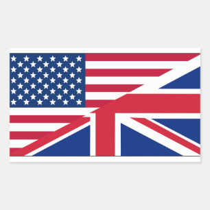 Dual Citizen Amerikaanse & Britse vlag Sticker