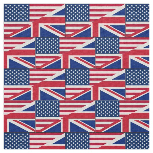 Dual Citizen Amerikaanse Britse vlag stof (Swatch)