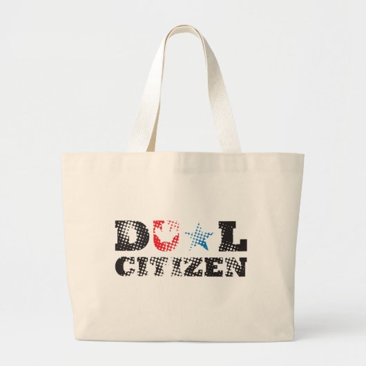 Dual Citizen Grote Tote Bag (Voorkant)