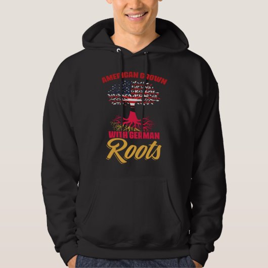 Dual Citizenship America Germany Flag Roots German Hoodie (Voorkant)