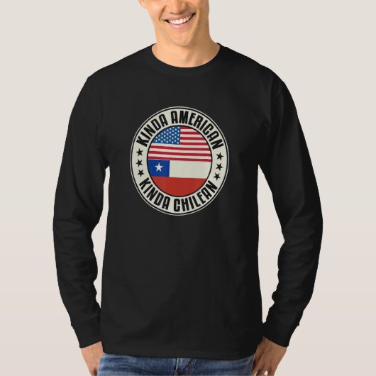 Dual Citizenship American Chilean Chile Usa Flag C T-shirt (Voorkant)