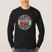 Dual Citizenship American Eritrean Eritrea Usa Fla T-shirt (Voorkant)