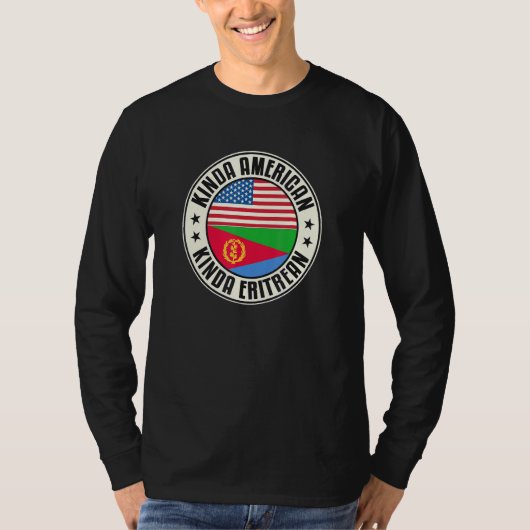 Dual Citizenship American Eritrean Eritrea Usa Fla T-shirt (Voorkant)