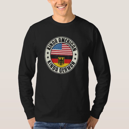 Dual Citizenship American German Germany Usa Flag T-shirt (Voorkant)