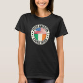 Dual Citizenship American Irish Ireland Usa Flag T-shirt (Voorkant)