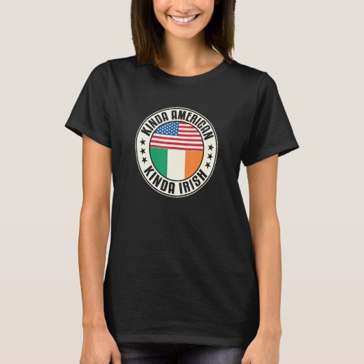 Dual Citizenship American Irish Ireland Usa Flag T-shirt (Voorkant)