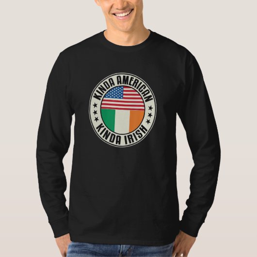 Dual Citizenship American Irish Ireland Usa Flag T-shirt (Voorkant)
