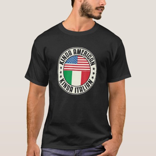 Dual Citizenship American Italian Italy Usa Flag I T-shirt (Voorkant)