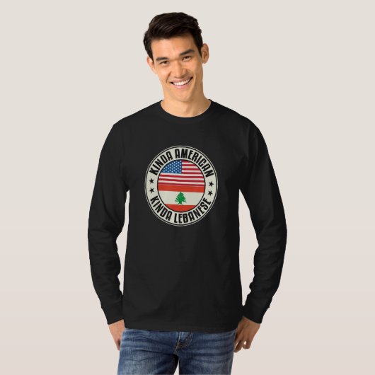Dual Citizenship American Lebanese Lebanon Usa Fla T-shirt (Voorkant volledig)