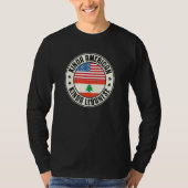 Dual Citizenship American Lebanese Lebanon Usa Fla T-shirt (Voorkant)