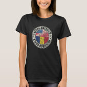 Dual Citizenship American Romanian Romania Usa Fla T-shirt (Voorkant)
