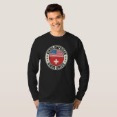 Dual Citizenship American Swiss Switzerland Usa Fl T-shirt (Voorkant volledig)