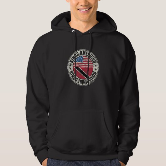 Dual Citizenship American Trinidadian Trinidad Tob Hoodie (Voorkant)