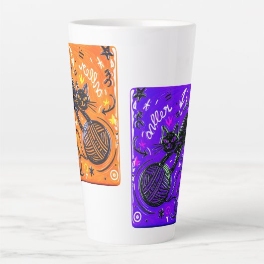 Dual Color Cat Latte Mok (Voorkant)