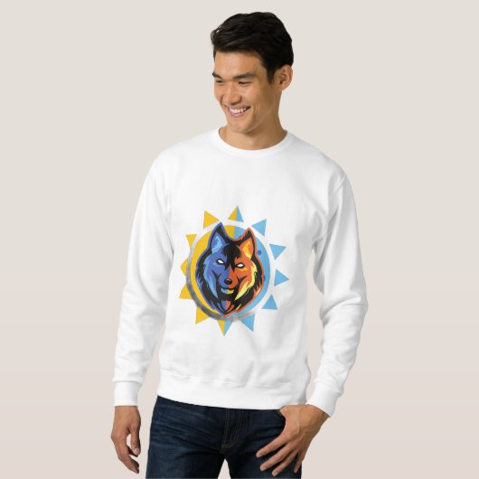 Dual Color Wolf Sweatshirt (Voorkant volledig)