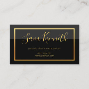 Dual Column Tone Colors Professional Chauffeur Visitekaartje