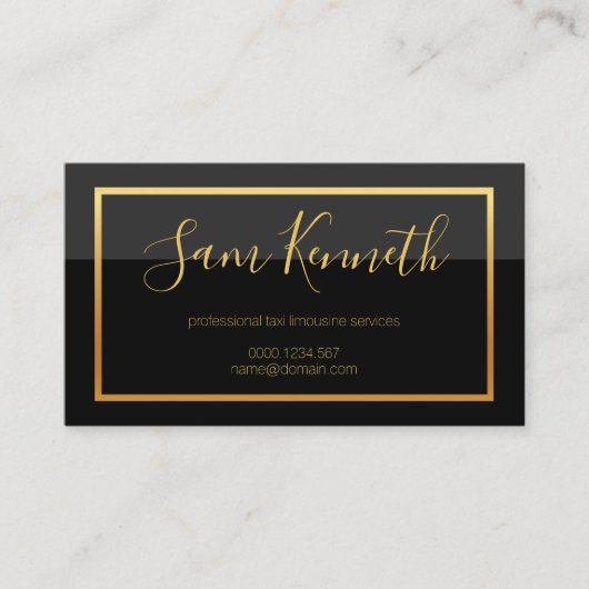 Dual Column Tone Colors Professional Chauffeur Visitekaartje (Voorkant)