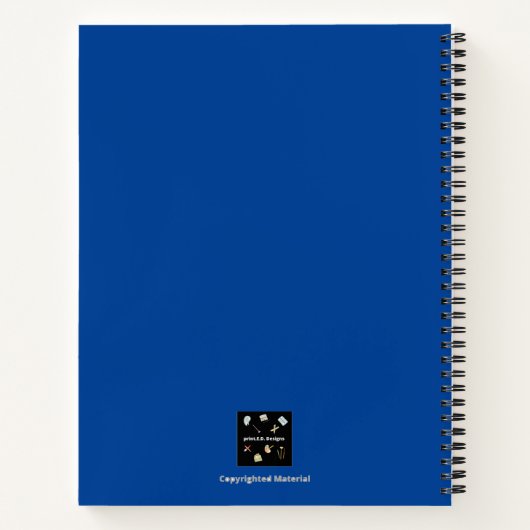 DUAL COMPOSITION BLUE HALF BLANK/WIDE RULL NOTITIEBOEK (Achterkant)