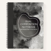 DUAL COMPOSITION GRAY HALF BLANK/WIDE RULL NOTITIEBOEK (Voorkant)