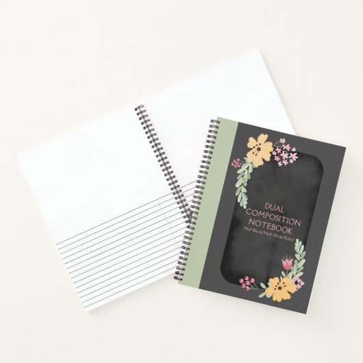 DUAL COMPOSITION HALF BLANK/WIDE RULL NOTITIEBOEK (Binnen)