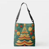 Dual-Design Kerstster & Boomtas Crossbody Tas (Achterkant)