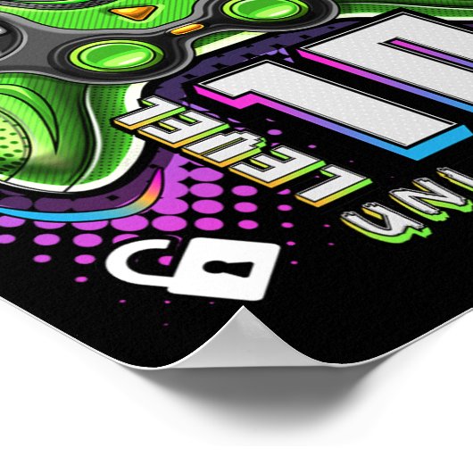 Dual Digits Level 10 Unlocked Video Game 10th Bi Poster (Hoek)