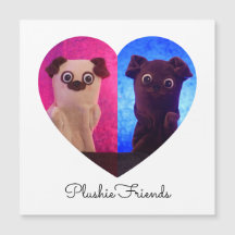 Dual Duo Split Foto Hart Besties Magnetische Kaart