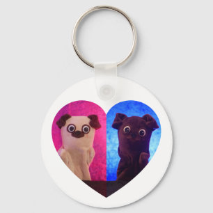 Dual Duo Split Foto Hart Besties Schattige Elegant Sleutelhanger