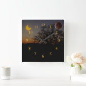 Dual Eclipse Wall Clock Vierkante Klok (Huis)