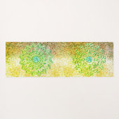 Dual Emerald Green Mandala Yogamat (Achterkant (horizontaal))