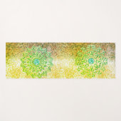 Dual Emerald Green Mandala Yogamat (Voorkant (horizontaal))