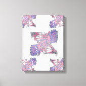 Dual Entities Pink and Blue Abstract Canvas (Voorkant)