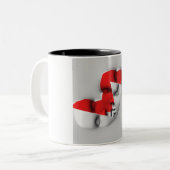 Dual Face-masker Tweekleurige Koffiemok (Voorkant links)